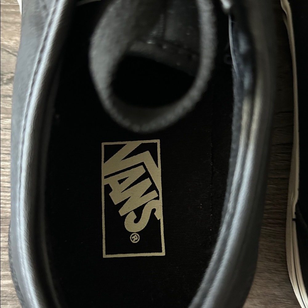 Vans Men's Classic Vegan Leather Black Sneakers - Picture 3 of 5